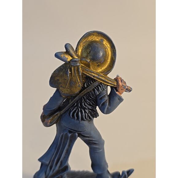 Vintage PURPLE Boy w Bindle Nativity Manger Figurine Figure ITALY Old 4.25" Rare - Picture 5 of 7